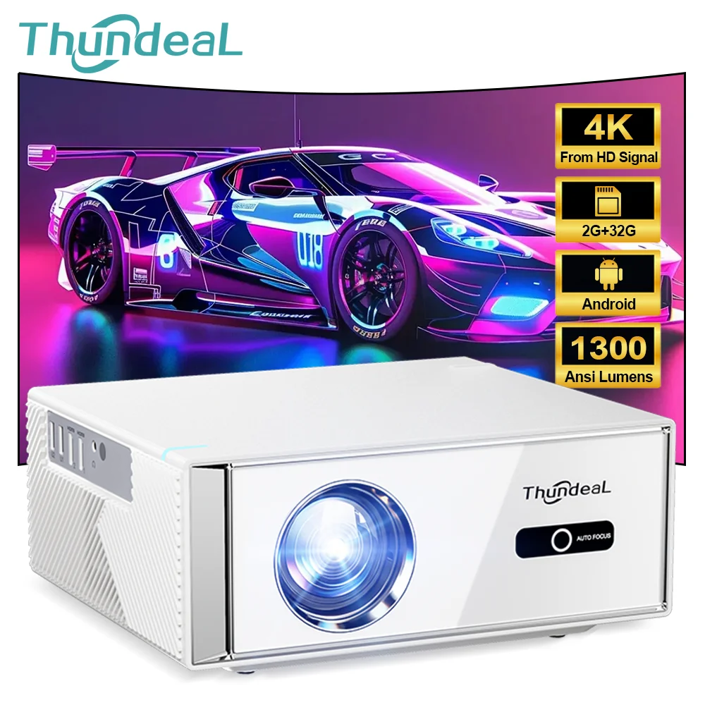 Home Cinema Setup - ThundeaL TD95W FHD Portable Projector Full