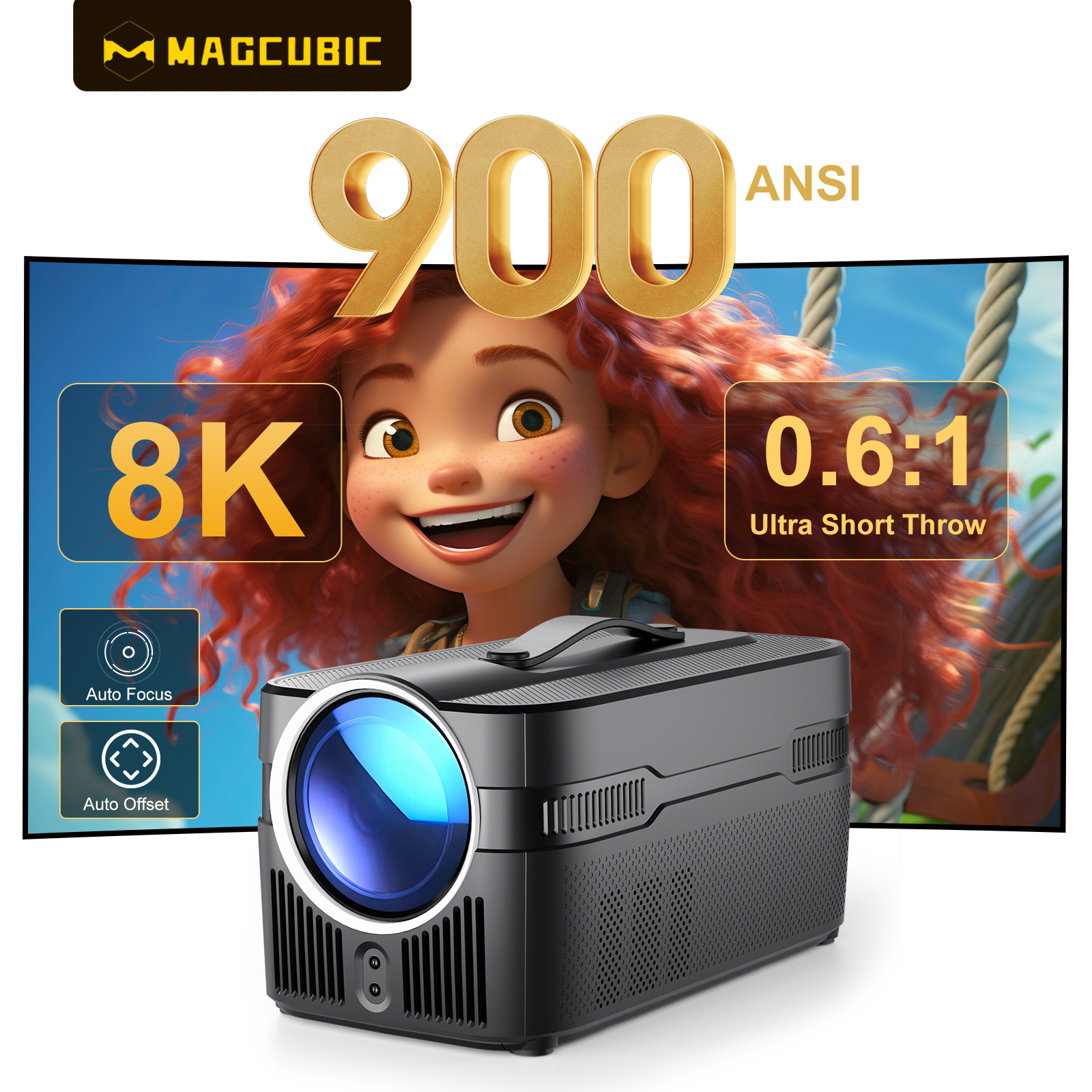 Home Cinema Setup - Magcubic Auto Focus Android 14 HY450C