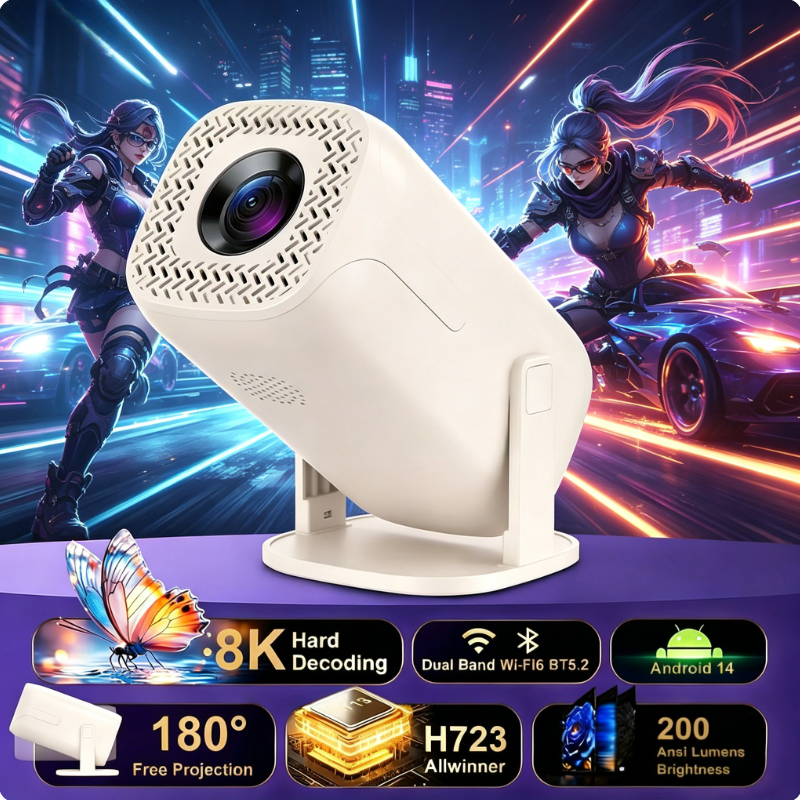Home Cinema Focal - V2 Mini Projector Android 14 Allwinner