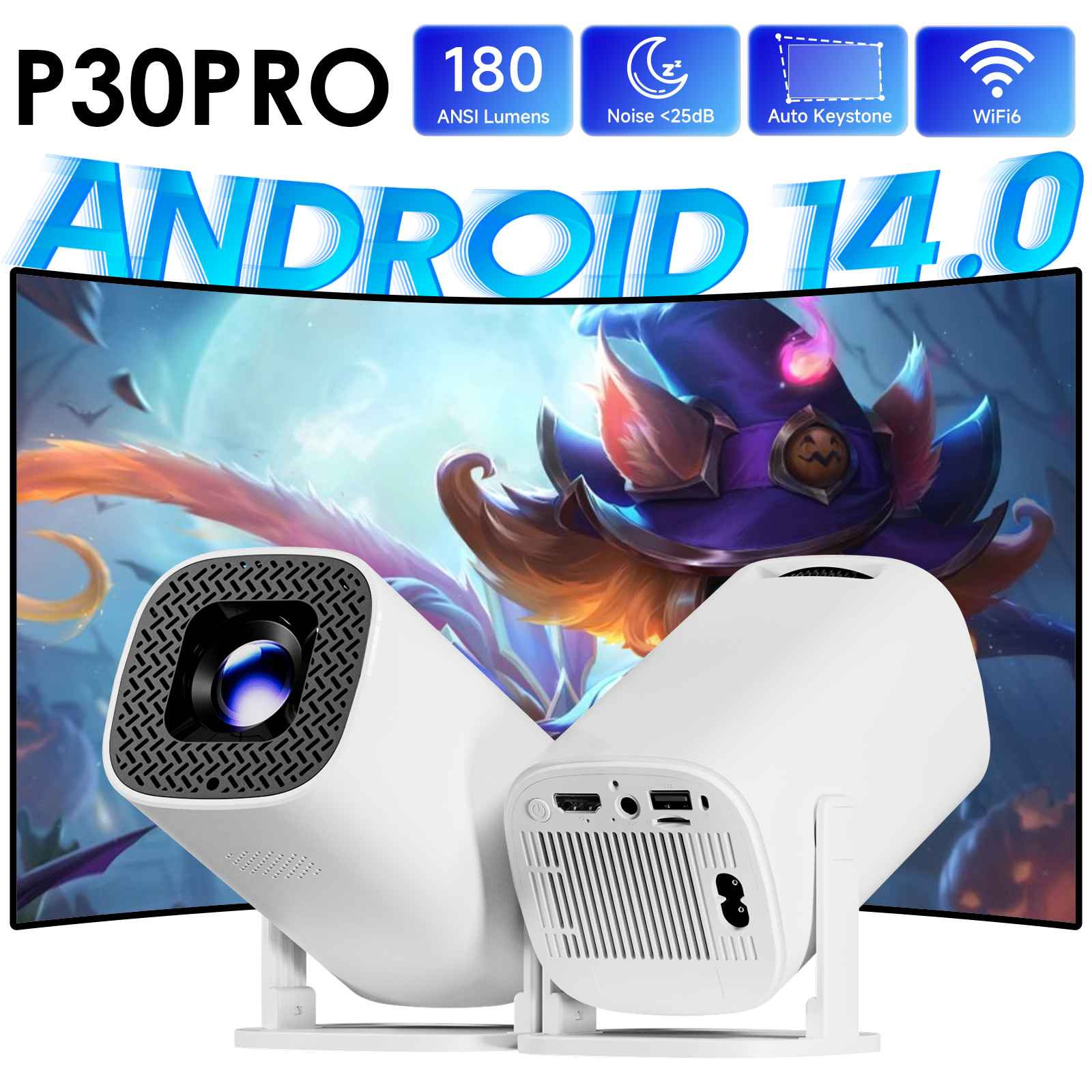 Home Cinema Focal - P30 PRO Smart Mini Projector Android