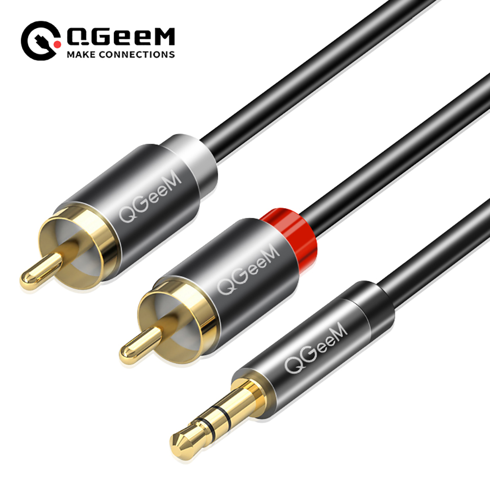 QGeeM RCA Cable 2RCA to 3.5 Au – Home Cinema Amplifier recenzja i cena