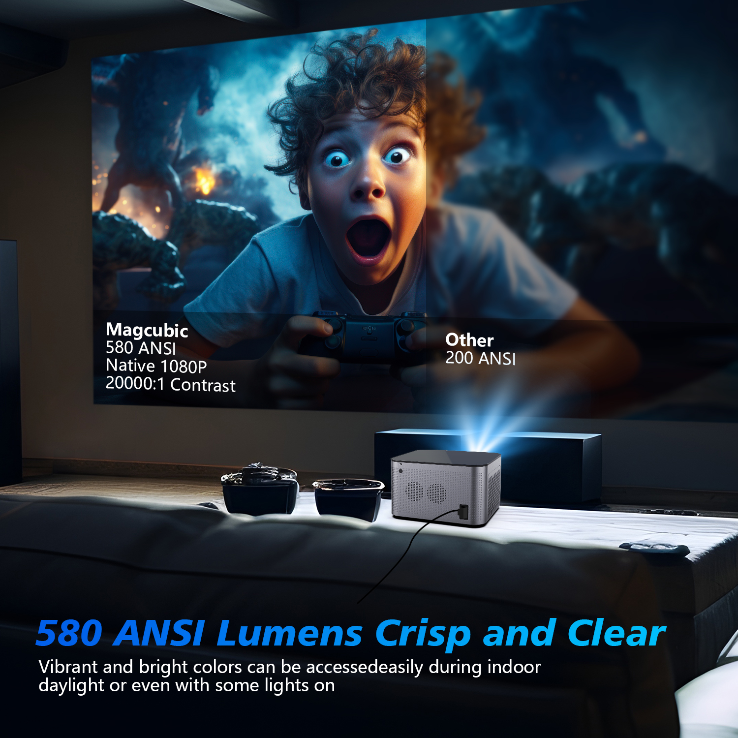 Magcubic HY350 Pro 580ANSI Pro – Home Cinema Setup recenzja i cena