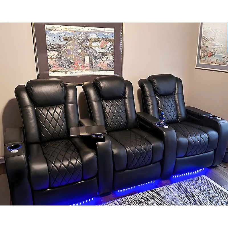 Genuine Leather Modern Home Th – Home Cinema Recliner Chairs recenzja i cena