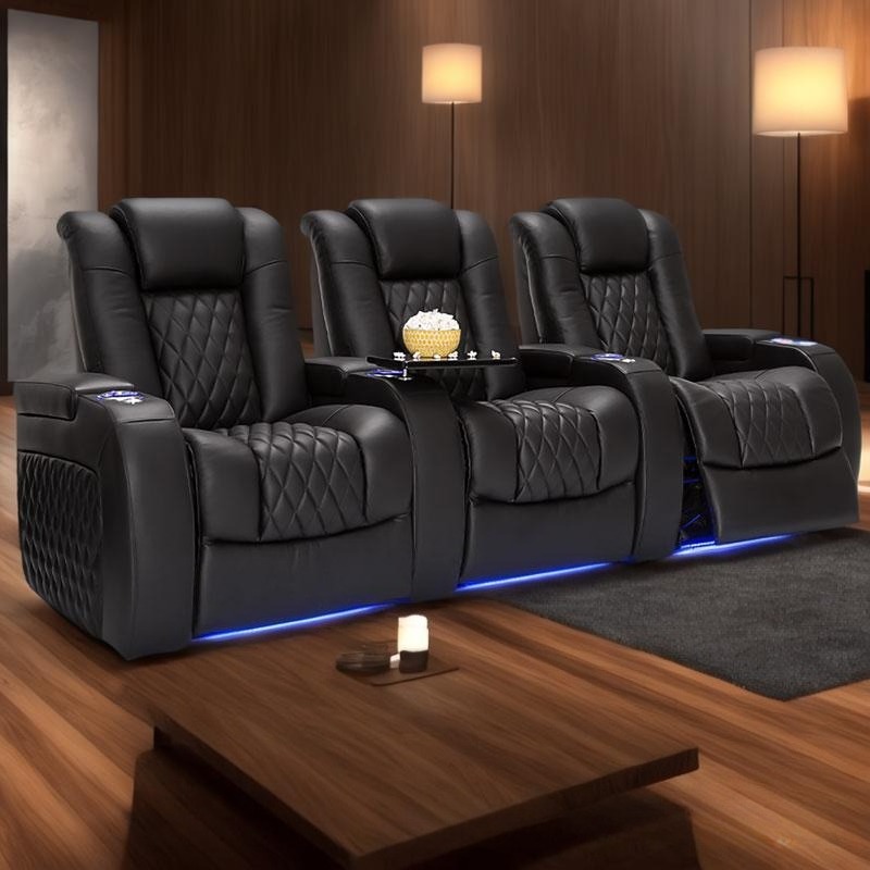 Genuine Leather Modern Home Th – Home Cinema Recliner Chairs recenzja i cena