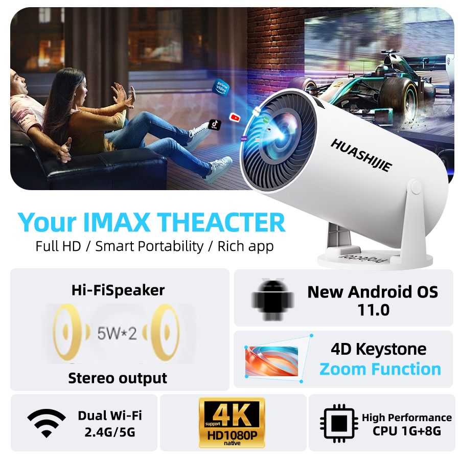4K home theater projector, bui – Home Cinema Setup recenzja i cena