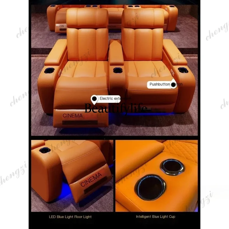 G153 Luxury Genuine Leather El – Home Cinema Recliner Chairs recenzja i cena