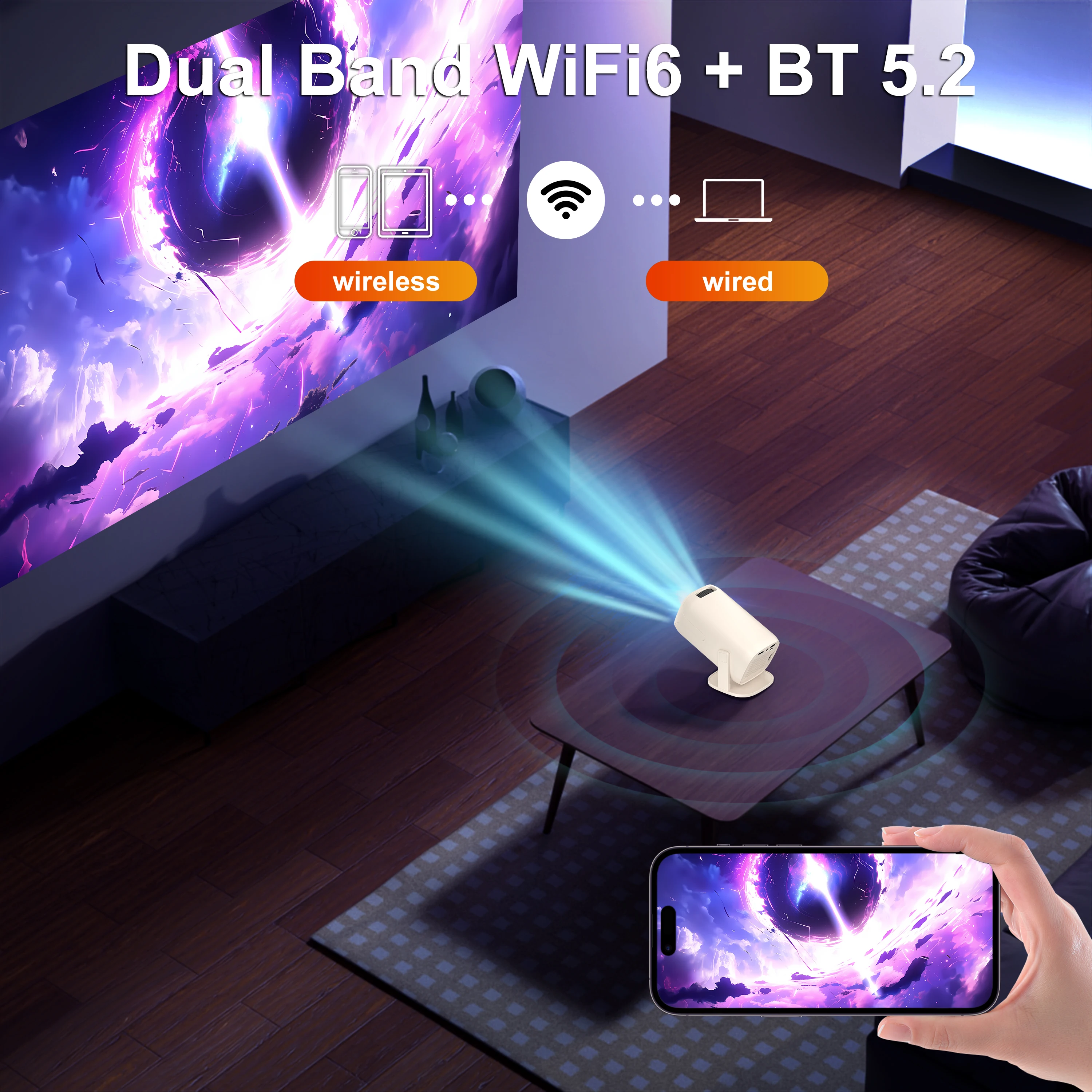 V2 Mini Projector Android 14 A – Home Cinema Focal recenzja i cena