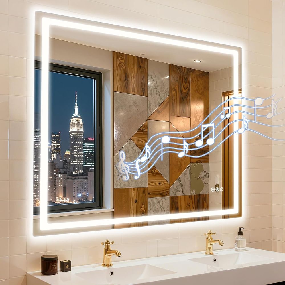 Wall-Mounted LED Vanity Mirror – Wall Mount Speaker recenzja i cena