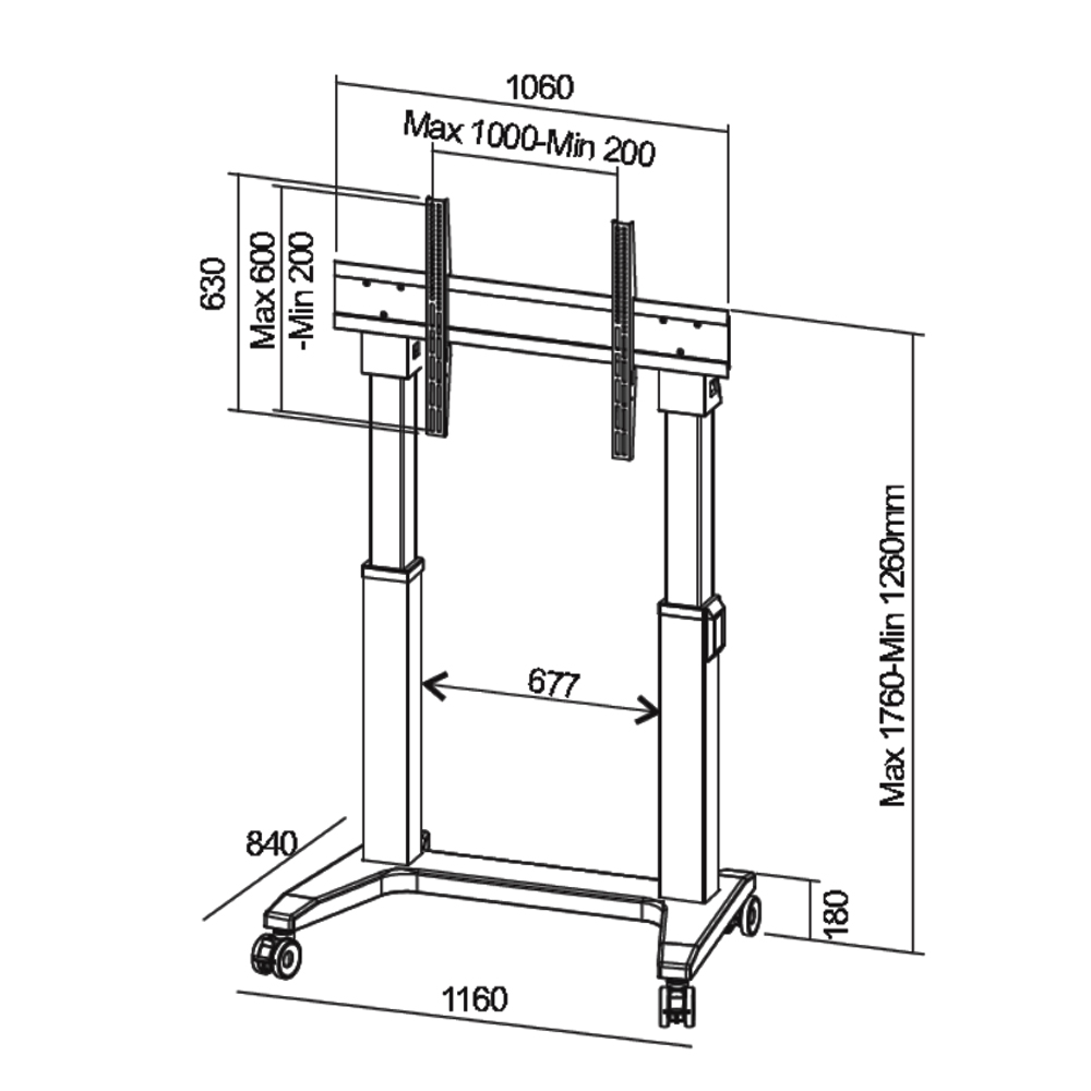 Motorized TV Floor Stand with  – Universal Remote Control recenzja i cena