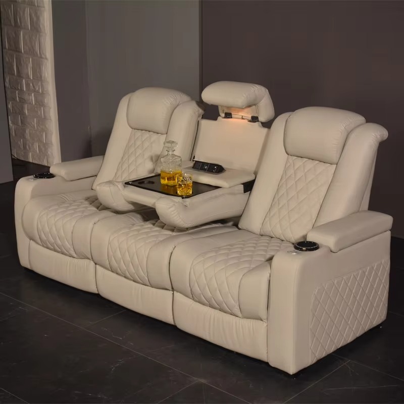 White Color 3seater Electric C – Home Cinema Recliner Chairs recenzja i cena