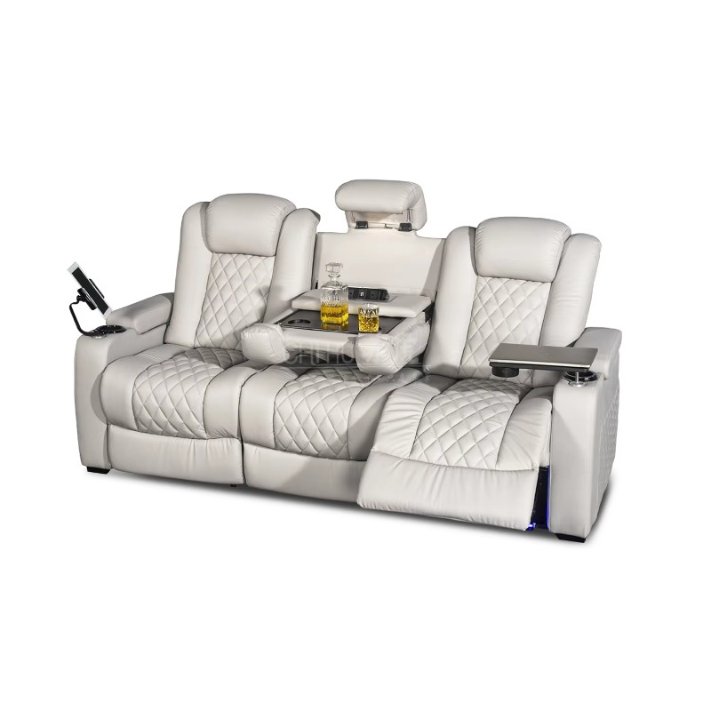 White Color 3seater Electric C – Home Cinema Recliner Chairs recenzja i cena