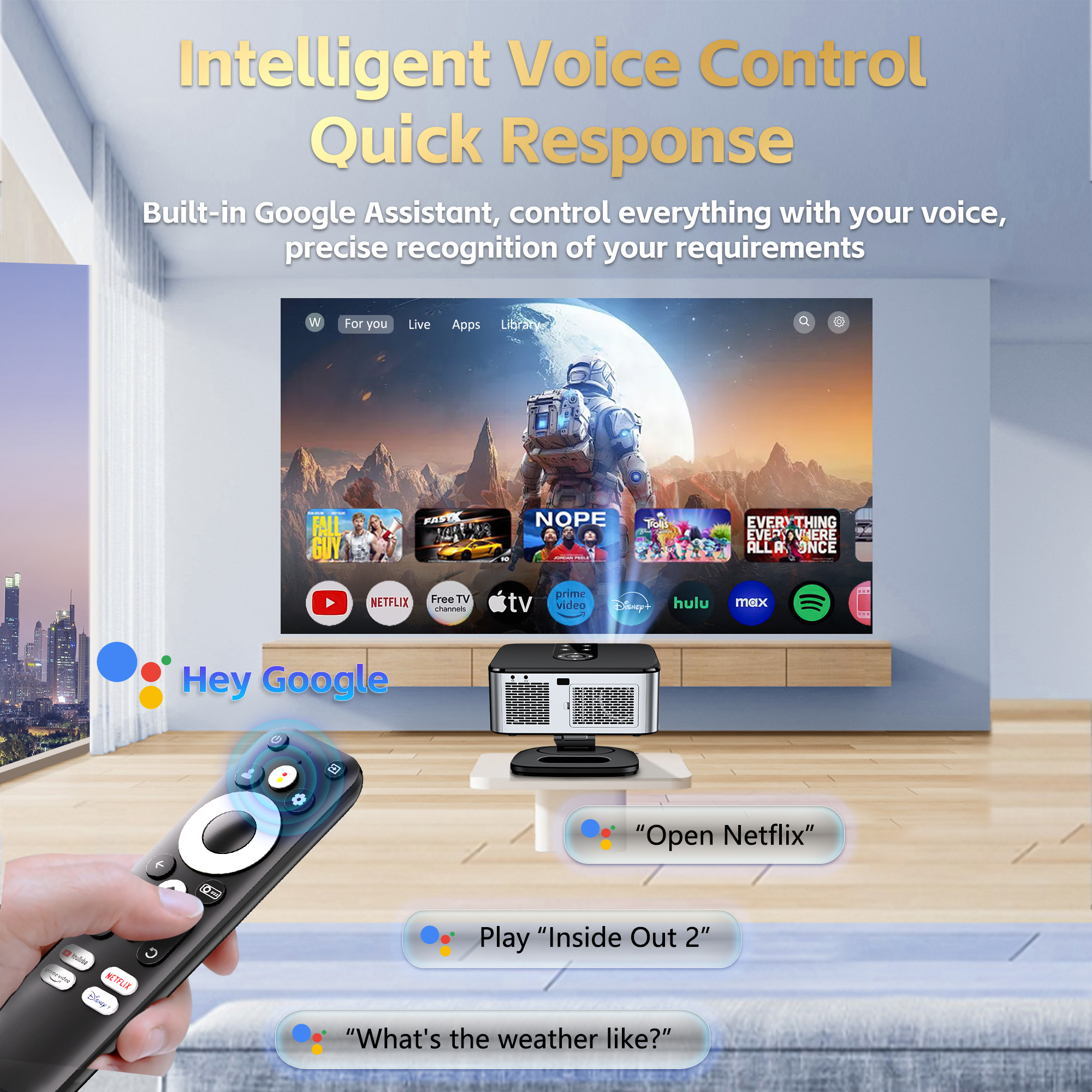 HORLAT Google TV Projector 400 – Home Cinema Focal recenzja i cena