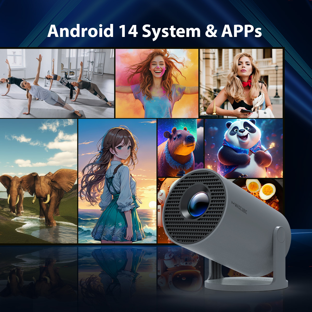 Magcubic Projector Android14 8 – Home Cinema Setup recenzja i cena